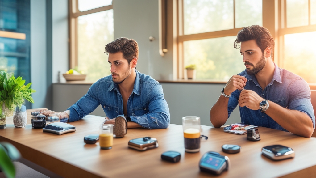 Több férfi okosóra egymás mellett - kiválasztási folyamat