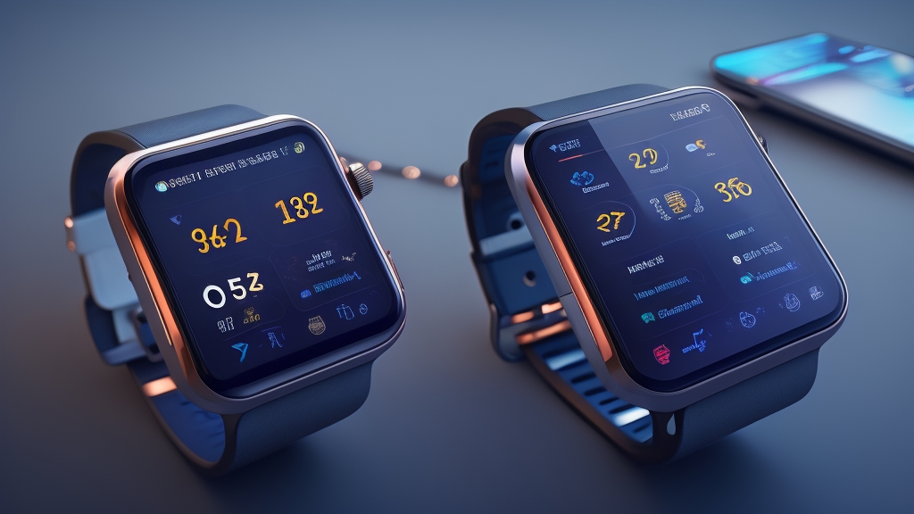 Okosóra smart funkciók felülete értesítési panellel és alkalmazás ikonokkal professzionális technológiai környezetben