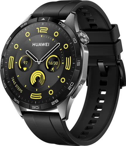 Huawei Watch GT 4 46 mm Black Fluoroelastomer Strap férfi okosóra
